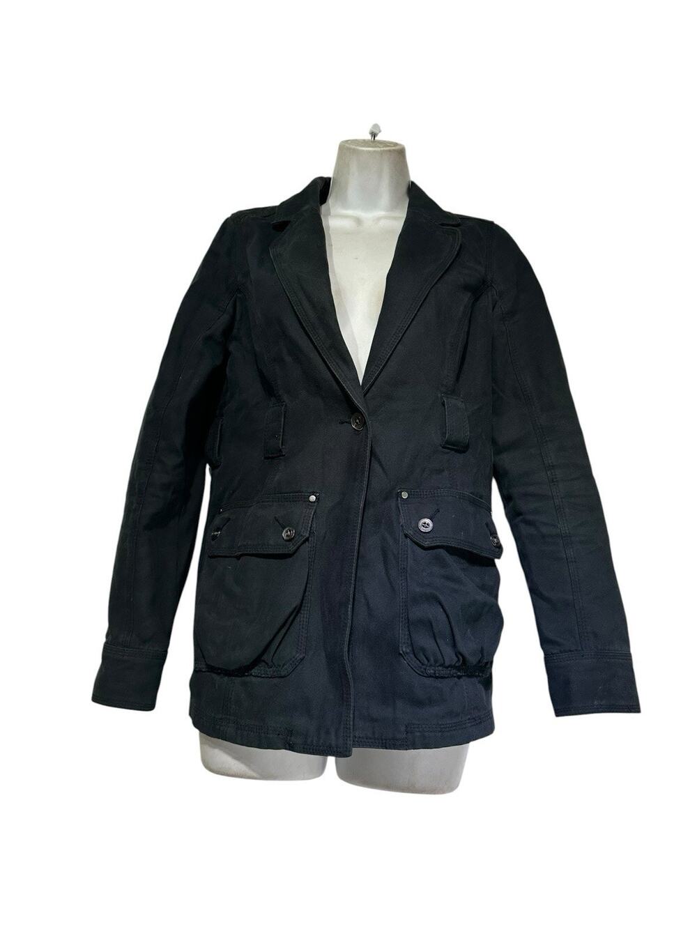 triple five soul black blazer jacket womens size M